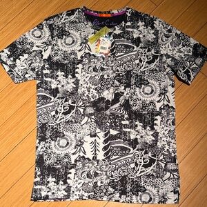Robert Graham Black and White Graphic Men's Shirt